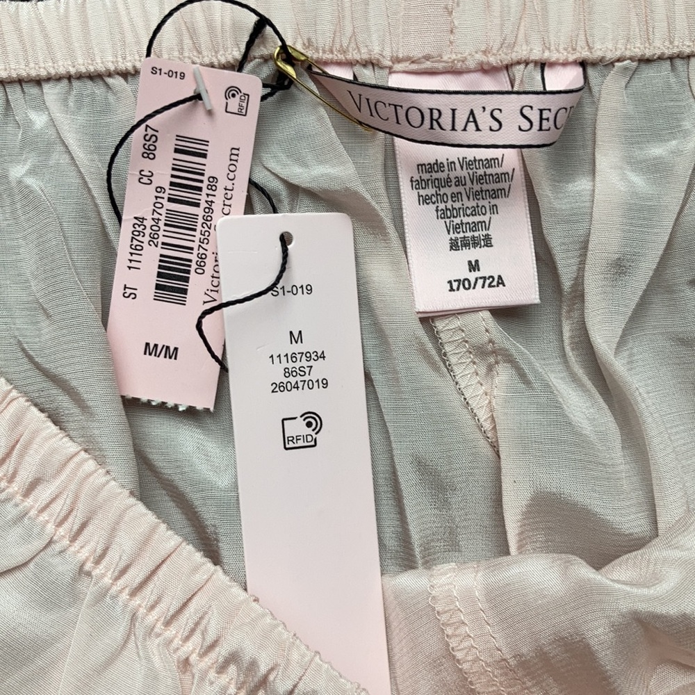 🎀VS silky lace pj sleep pants soft pink size M - Picture 5 of 10